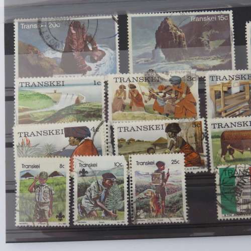 Trainskei lot of 15 stamps with real postal usage - Difficult to get