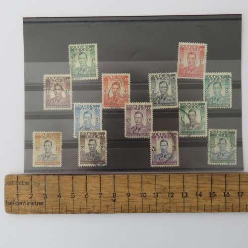 Southern Rhodesia SACC 42-54 lot of 13 used stamps - George 6