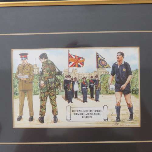 The Royal Gloucestershire, Berkshire and Wiltshire regiment picture in frame