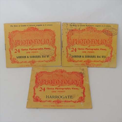 3 x Early 1900`s photo-folio booklets with photographic views of London and suburbs
