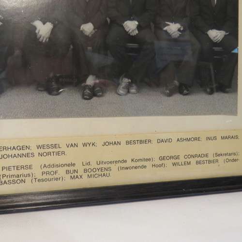 Framed photo of University of Stellebosch Eendrag House Committee 1981 - 32,5 x 40 cm