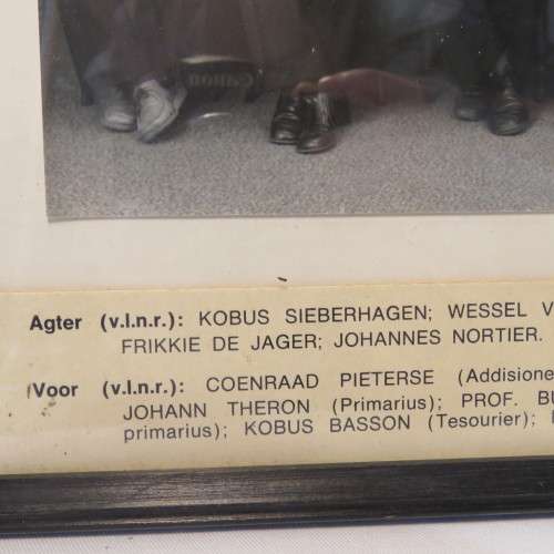 Framed photo of University of Stellebosch Eendrag House Committee 1981 - 32,5 x 40 cm