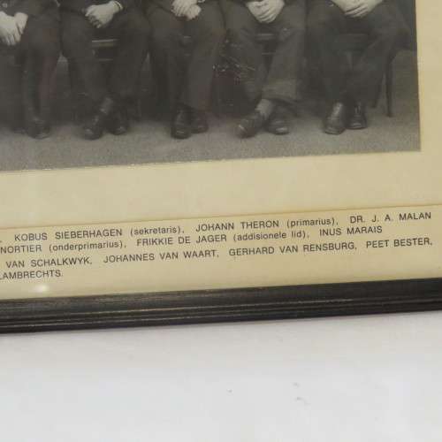 Framed photo of University of Stellenbosch Eendrag House Committee 1981 - 40 x 33 cm