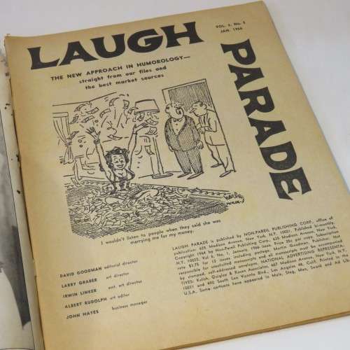 Laugh Parade Jan 1966 Cartoon and joke book with girls - Some paper problems