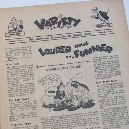 Happy Variety cartoon and joke book September 1954 - Good condition