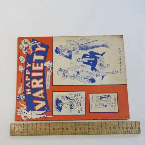 Happy Variety cartoon and joke book September 1954 - Good condition