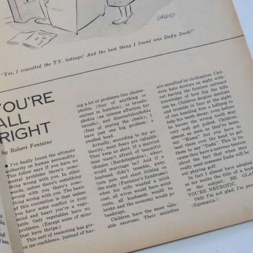 For Laughing out loud Jan-Mar 1960 Cartoon and joke book - Well used but intact
