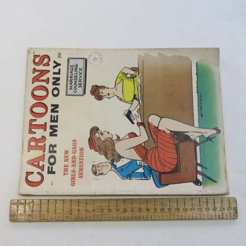 Cartoons for Men only - October 1959 Joke and cartoon book - Minor paper problems