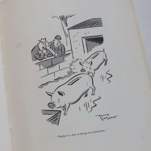 Vintage cartoon book - Hardcover - I`m only joking by David Langdon 1960 first issue