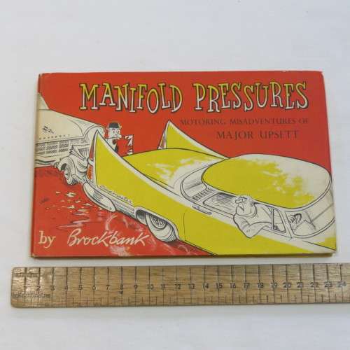 Vintage cartoon book Manifold motoring misadventures of major upsett by Brockbank