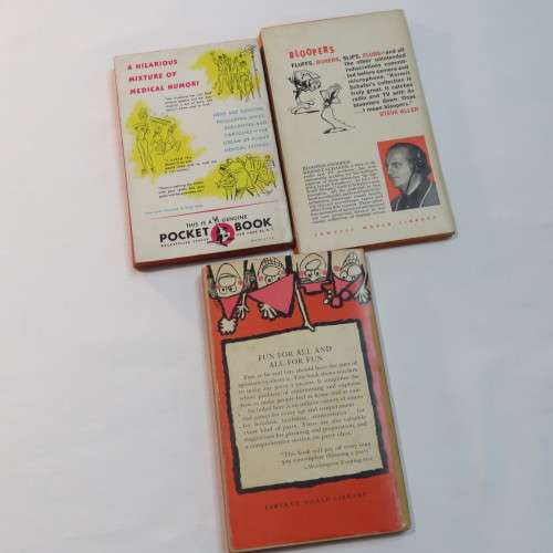 Lot of 3 vintage joke books loose covers etc