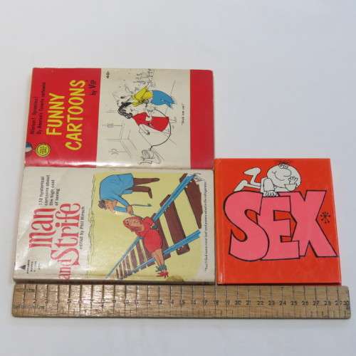 Lot of 5 vintage cartoon books 2 softcover and 3 hardcover