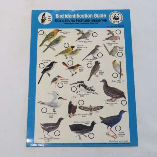 Caltex Rondevlei Nature Reserve Bird identification Guide