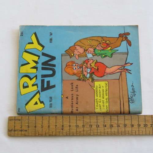 Vintage cartoon book Army Fun - February 1967