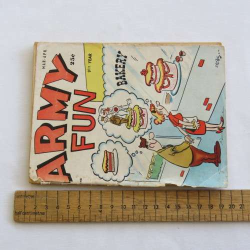 Vintage cartoon book Army Fun March April 1960