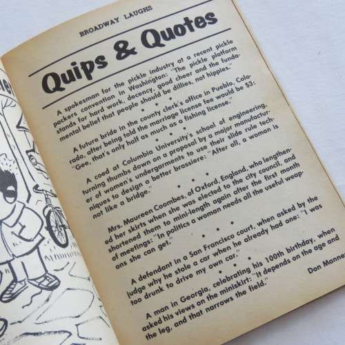 Vintage cartoon book Broadway Laughs - December 1968