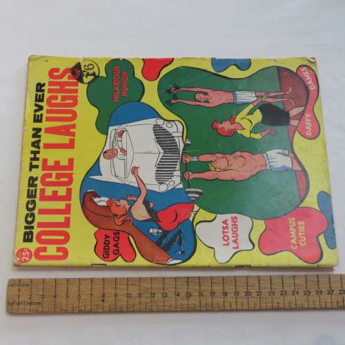 College Laughs cartoon and joke book April 1962