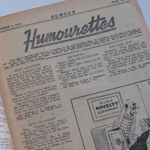 Humour Cartoon and joke book - November 1960