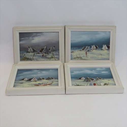 Celia Truter lot of 4 miniature paintings - Sold as a set