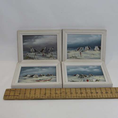 Celia Truter lot of 4 miniature paintings - Sold as a set