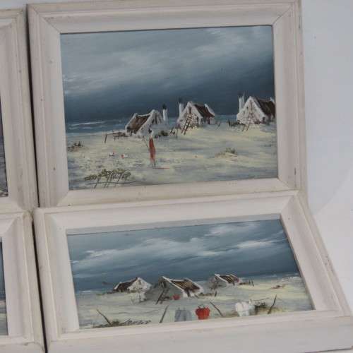 Celia Truter lot of 4 miniature paintings - Sold as a set