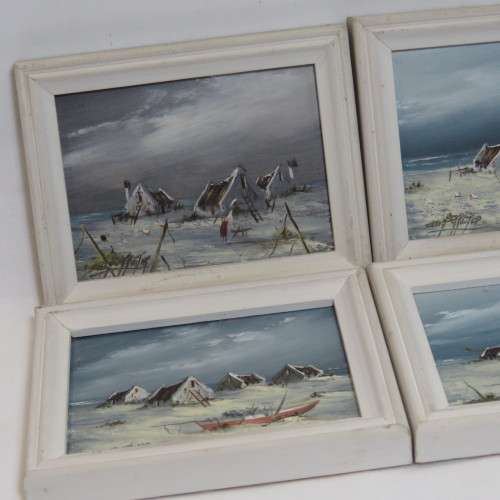 Celia Truter lot of 4 miniature paintings - Sold as a set
