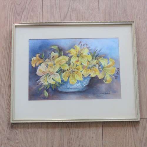 Watercolor painting - Hibiscus flowers by Elaine Savage