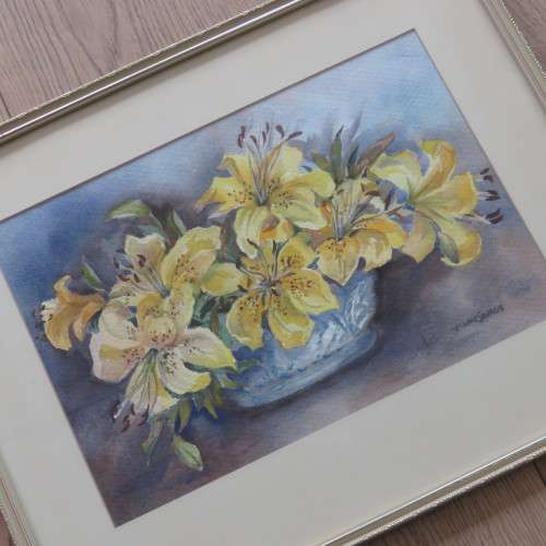 Watercolor painting - Hibiscus flowers by Elaine Savage