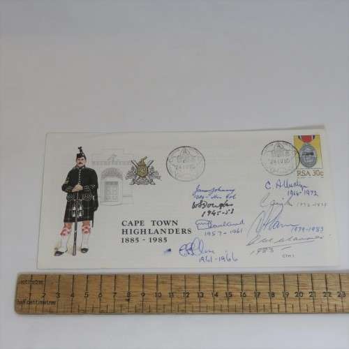 Lot of 4 Cape Town Highlanders FDC`s - One is signed by members