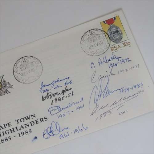 Lot of 4 Cape Town Highlanders FDC`s - One is signed by members