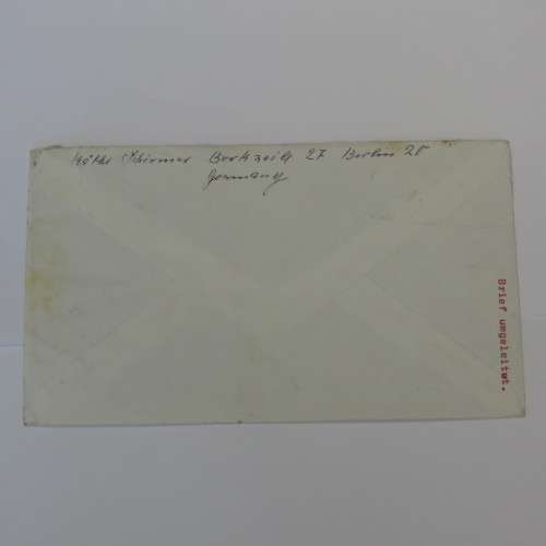Airmail cover Germany to Witbank South Africa