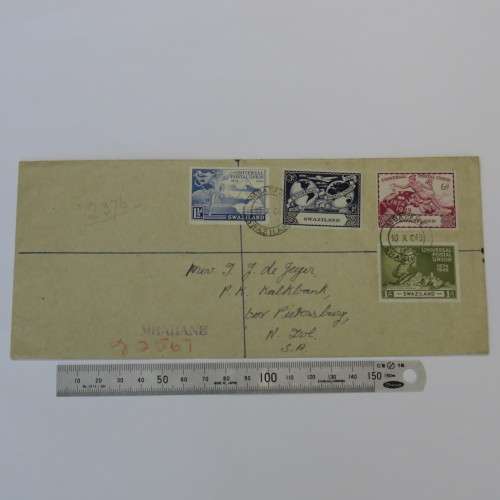 Swaziland SACC 47-50 on Mbabane registered cover 10 Oct 1949