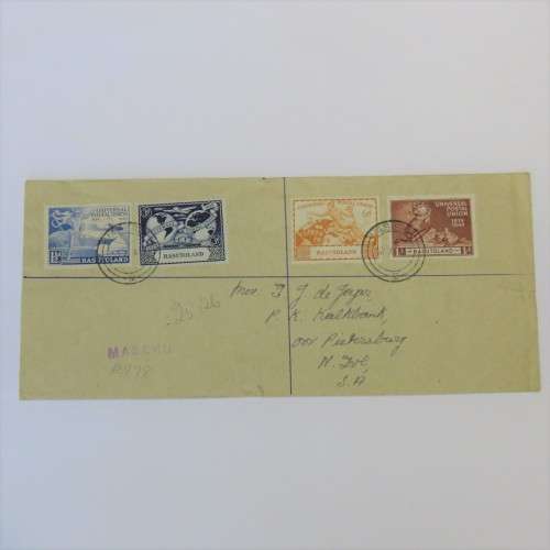 Basutoland SACC 38-41 on Maseru registered cover 10 Oct 1949