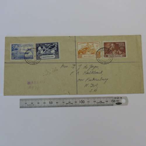Basutoland SACC 38-41 on Maseru registered cover 10 Oct 1949