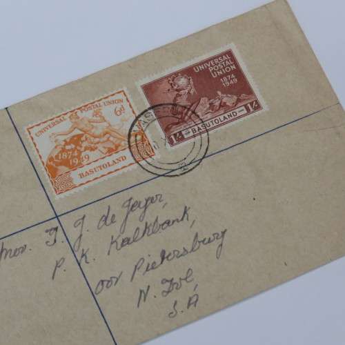 Basutoland SACC 38-41 on Maseru registered cover 10 Oct 1949