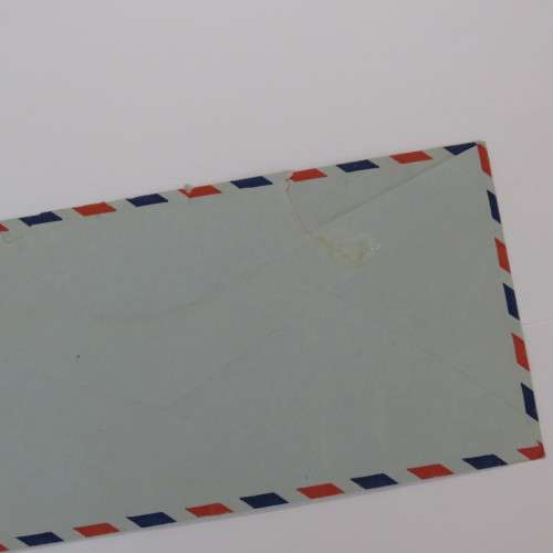 Airmail cover from Surrey, England to Hermanus, South Africa with 7 1/2 P stamp