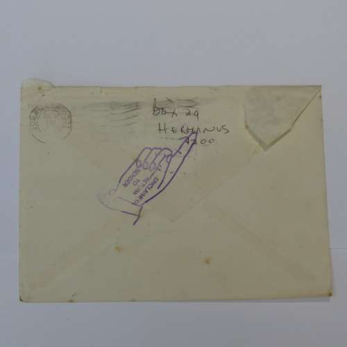 Airmail letter from Hermanus, South Africa to Norwood, South Australia
