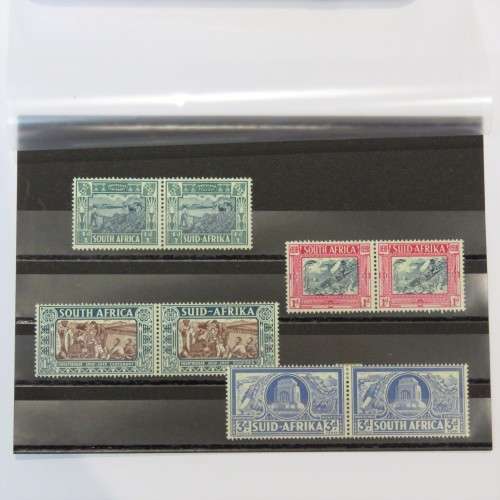 1938 Voortrekker Centenary SACC 75-78 pairs mint - Only 3d hinged