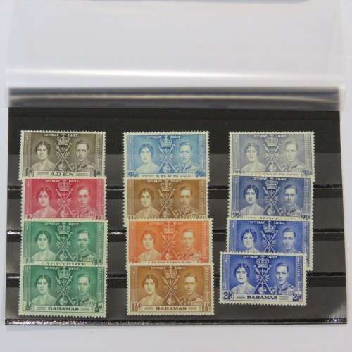 Lot of 12 George 6 Coronation stamps mint hinged