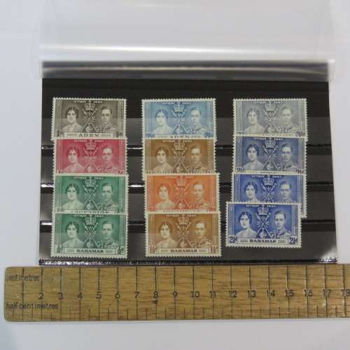 Lot of 12 George 6 Coronation stamps mint hinged