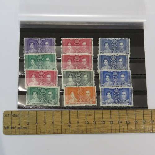 Lot of 12 George 6 Coronation stamps mint hinged