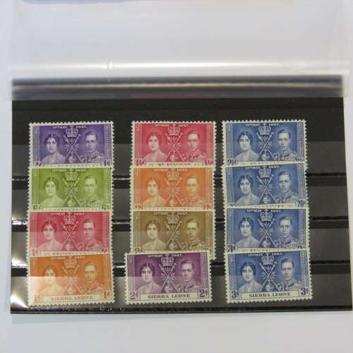 Lot of 12 George 6 Coronation stamps mint hinged