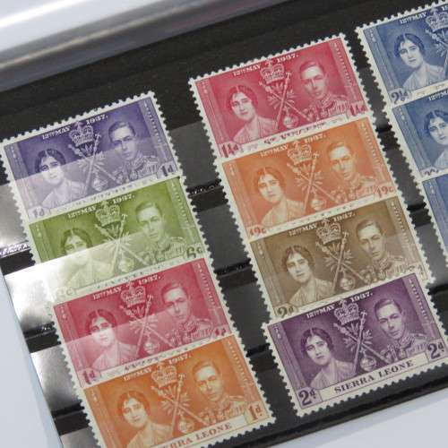 Lot of 12 George 6 Coronation stamps mint hinged