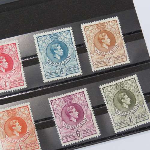 Swaziland 1938 definitive issue George 6 - Half penny to one shilling - Mint hinged