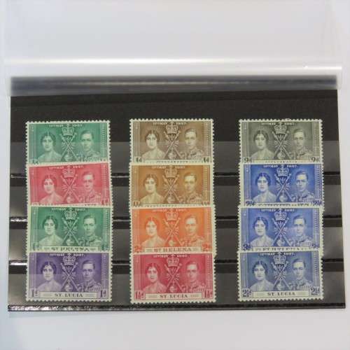 Lot of 12 George 6 Coronation stamps mint hinged