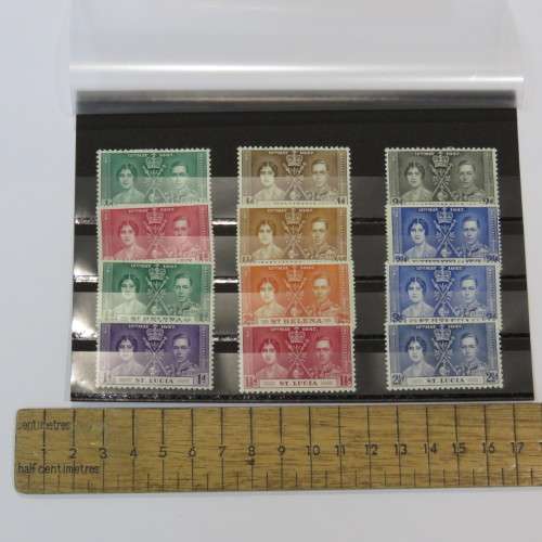 Lot of 12 George 6 Coronation stamps mint hinged