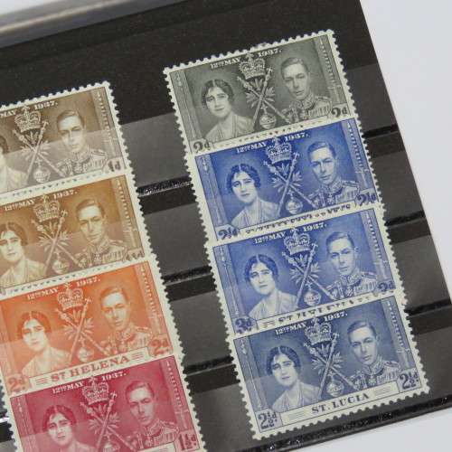 Lot of 12 George 6 Coronation stamps mint hinged