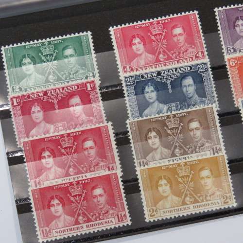 Lot of 12 George 6 Coronation stamps mint hinged