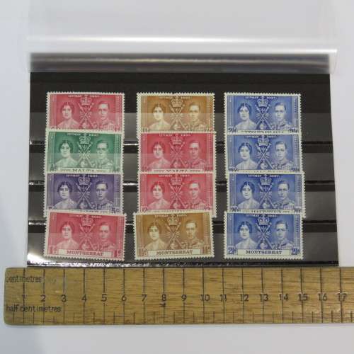 Lot of 12 George 6 Coronation stamps mint hinged