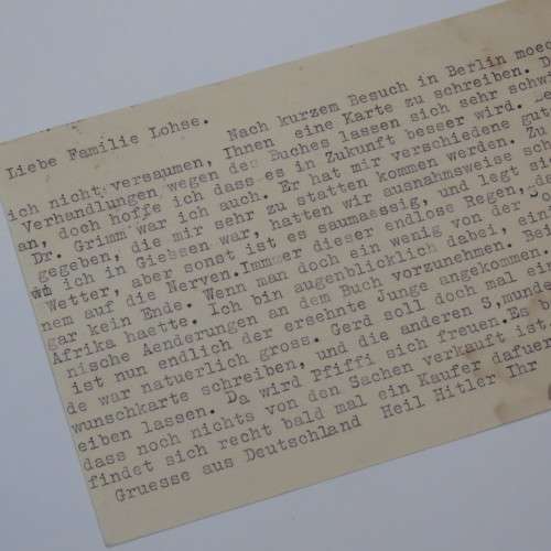 1935 Pre WW2 Postcard from Egelsbach, Germany to Windhoek, South West Africa
